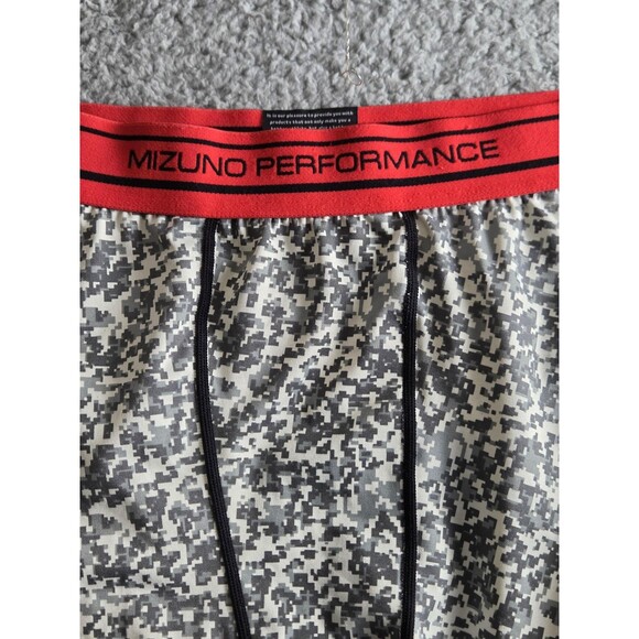 Mizuno Shorts Mens L Gray Digital Camo Baseball Padded Sliding Compression - Picture 3 of 8